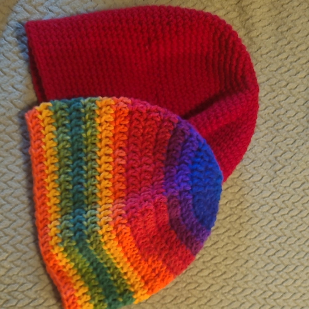 Colorful Knit Beanie Set